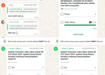 Screenshot Chat Pada Grub Mahasiswa Baru Akuntansi (26/08/2024) | Foto: Istimewa